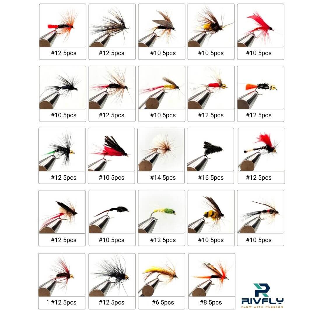 120pcs Master Wet Fly Assortment | Classic Trout, Salmon & Steelhead Flies with Box - RIVFLY