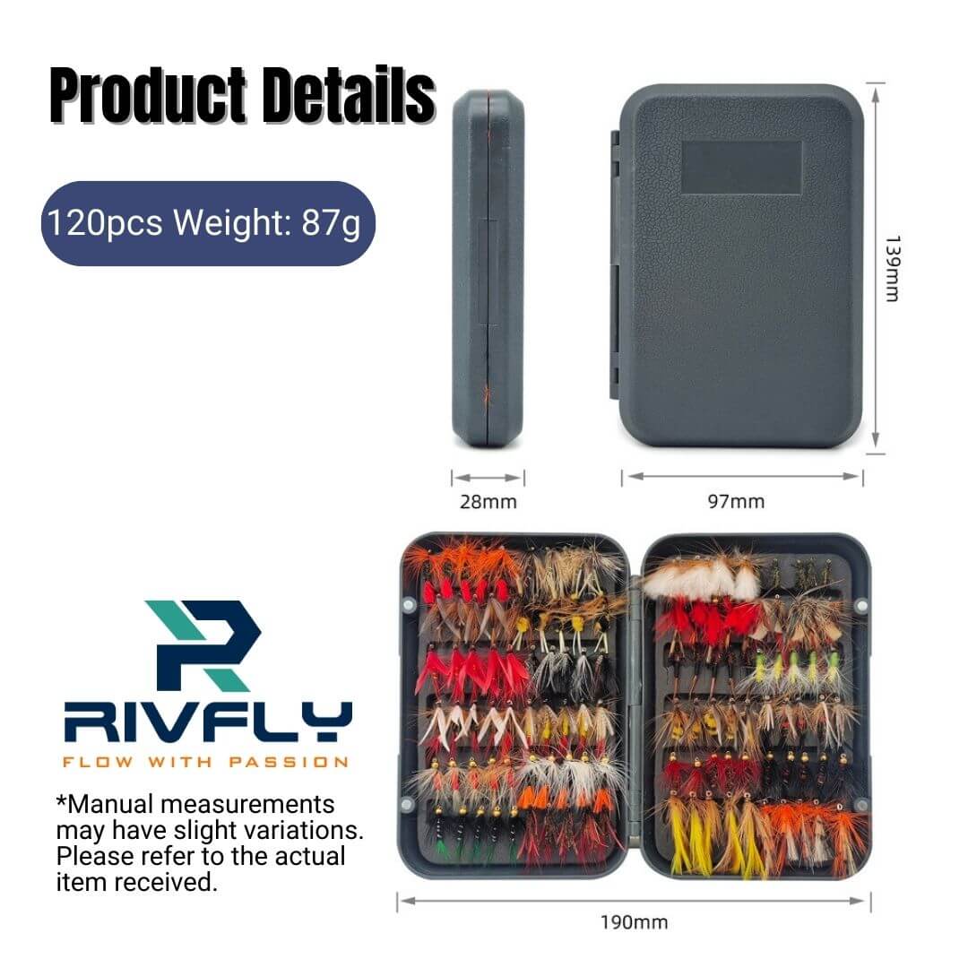 120pcs Master Wet Fly Assortment | Classic Trout, Salmon & Steelhead Flies with Box - RIVFLY