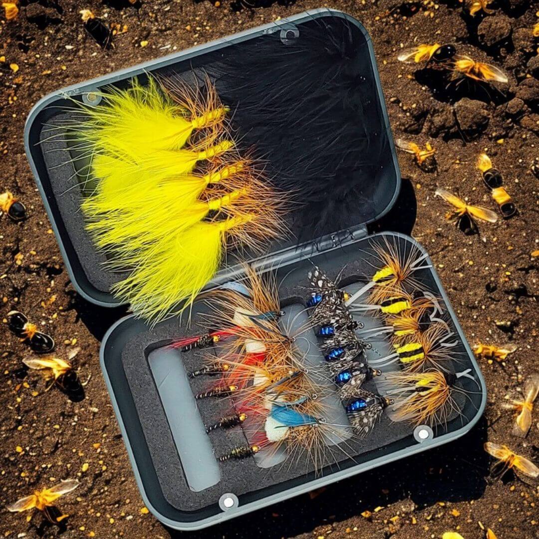 30pcs Loch - Style & Stillwater Fly Assortment | Trout Lures & Attractor Wet Flies with Box - RIVFLY
