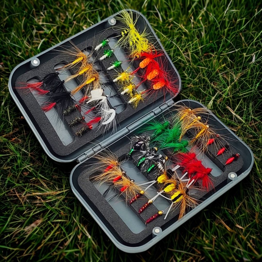 48pcs Panfish & Trout Fly Assortment | Ultimate Variety Pack with Box - RIVFLY