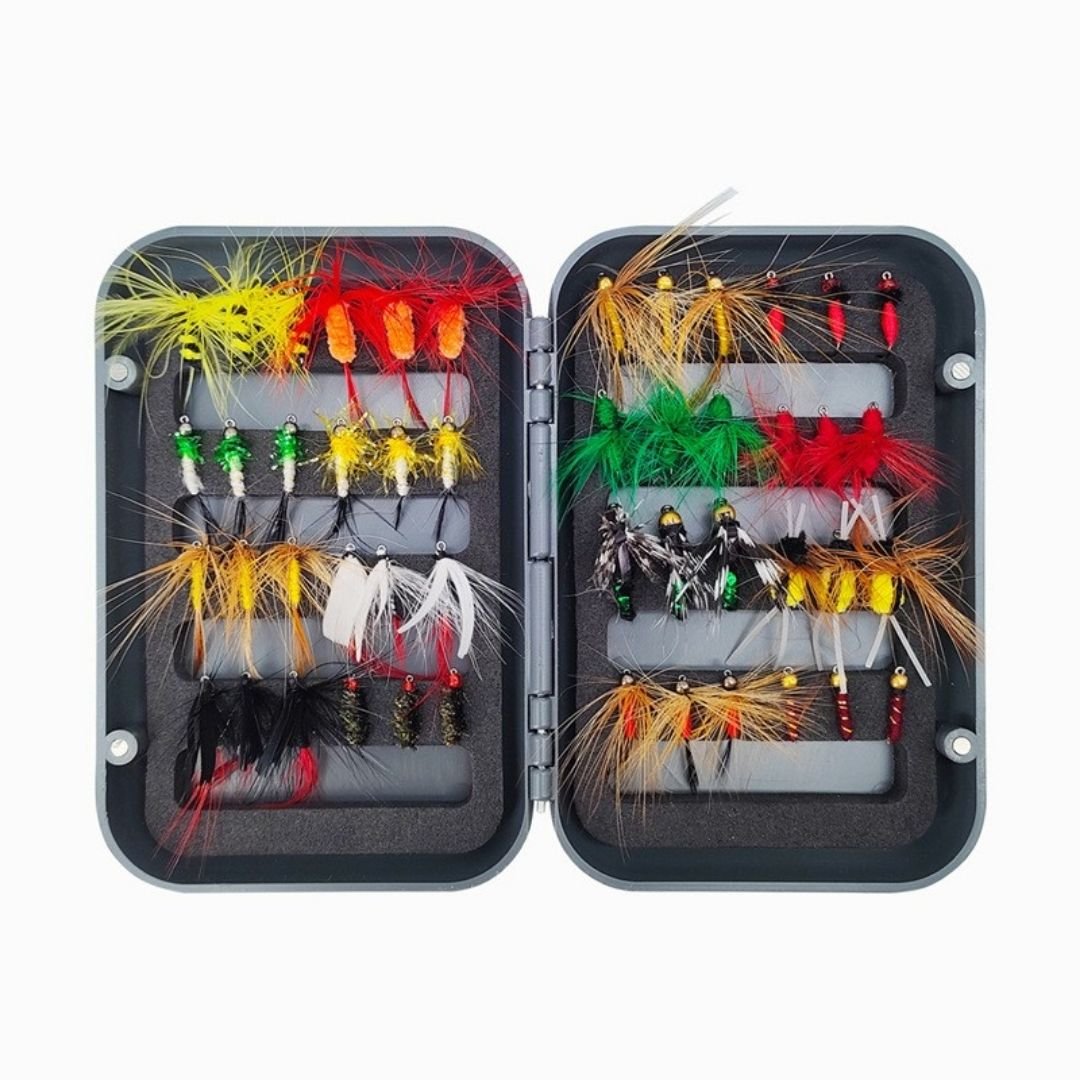 48pcs Panfish & Trout Fly Assortment | Ultimate Variety Pack with Box - RIVFLY