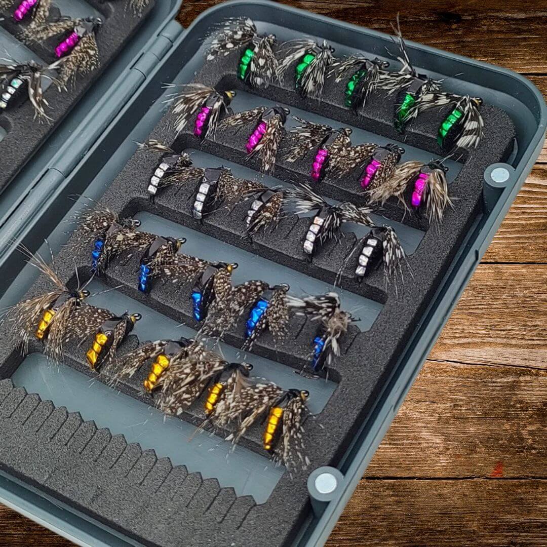 50pcs Hotspot Euro Nymph Assortment | Modern Competition Trout Flies - RIVFLY