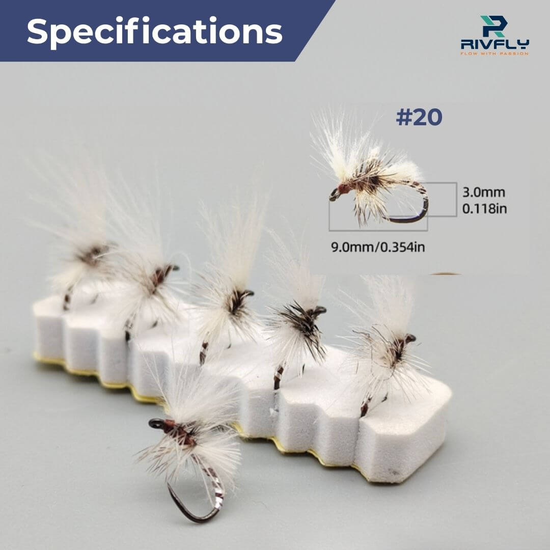 CDC & Hackle barbless Micro Midge Fly - RIVFLY