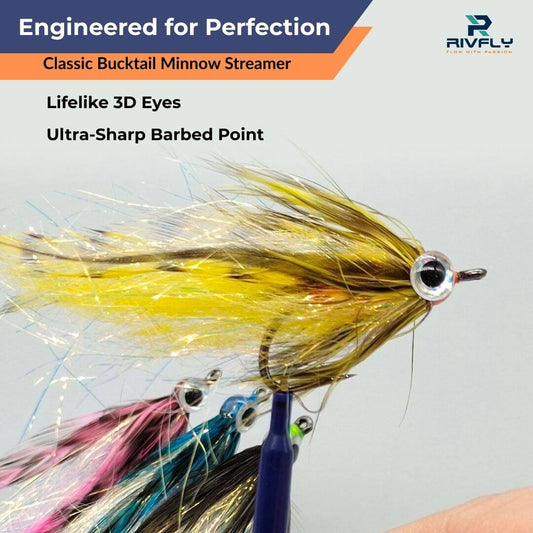 Classic Bucktail Minnow Streamer - RIVFLY
