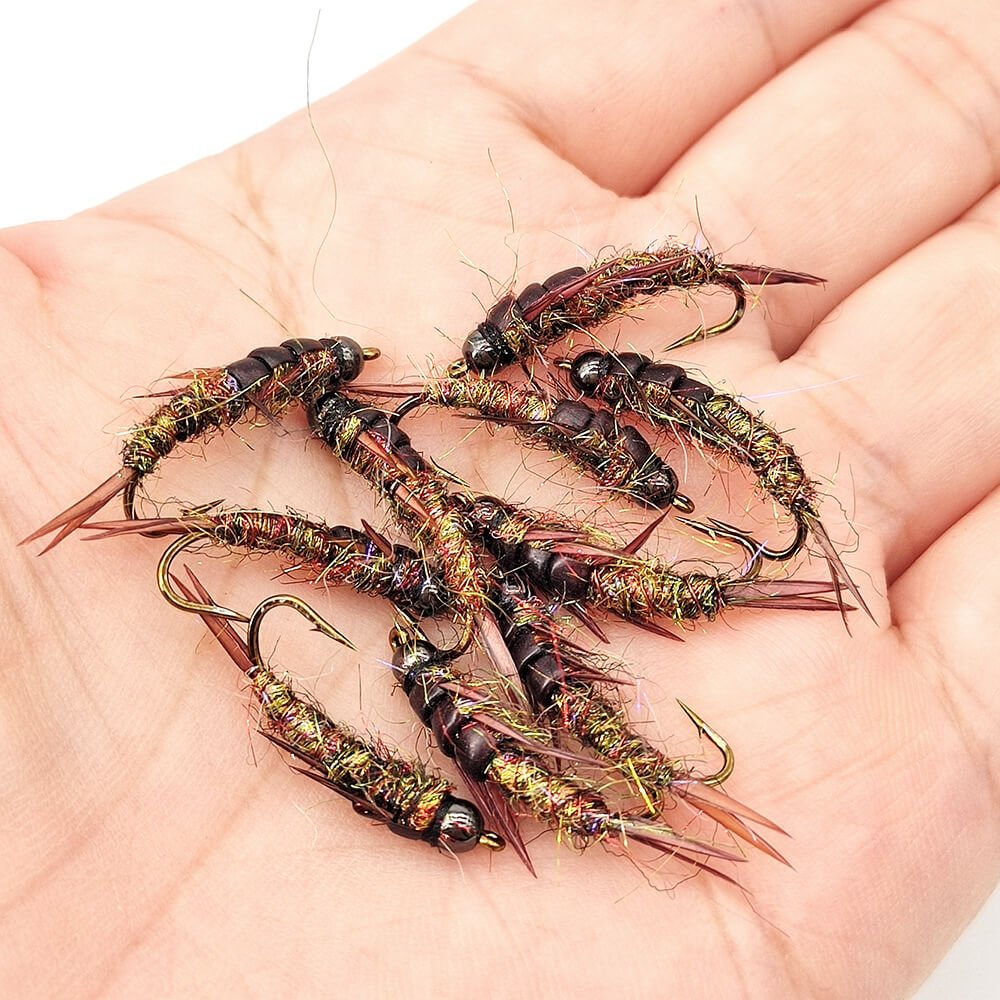 Fly Fishing Flies Tungsten Flash Nymph | Heavyweight Beadhead Pheasant Tail for Trout & Grayling - RIVFLY