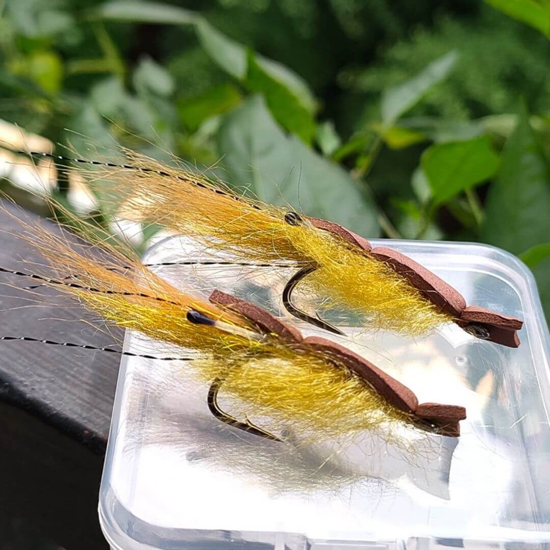 Foam Gurgler Shrimp| Topwater Saltwater Fly for Redfish & Snook - RIVFLY