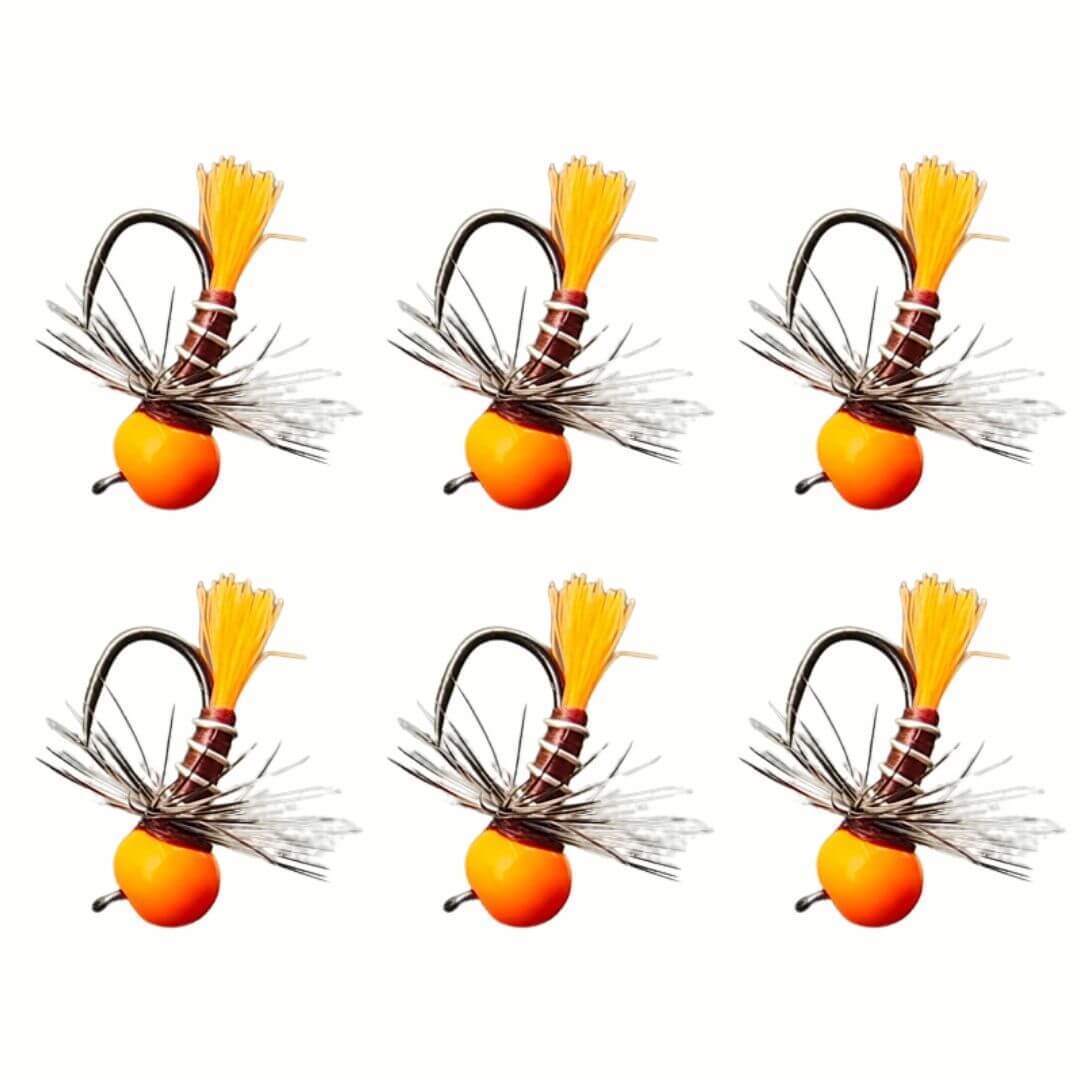 Glow Head Tungsten Euro Nymphing| Barbless Fast Sinking Jig Fly - RIVFLY
