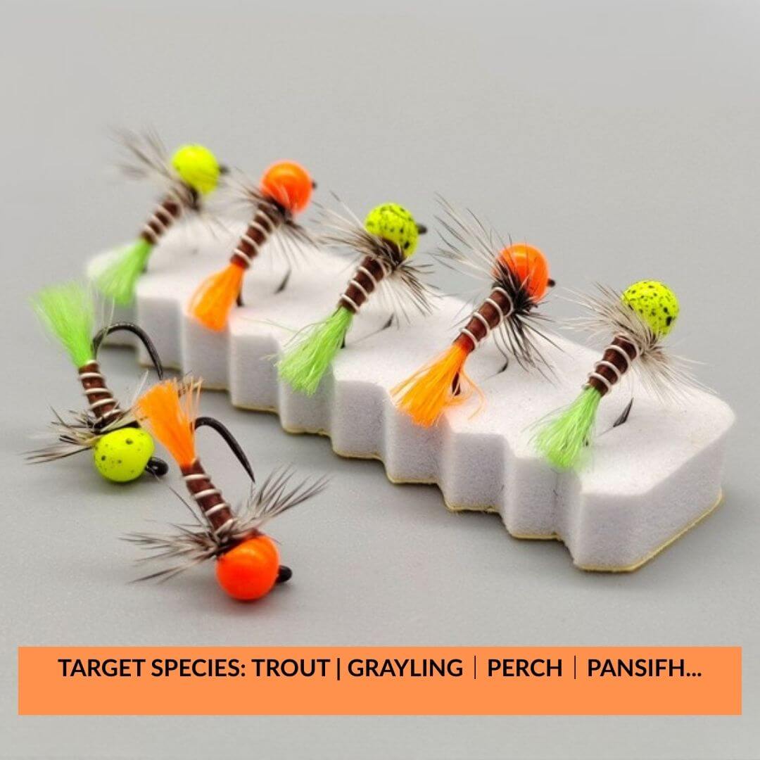 Glow Head Tungsten Euro Nymphing| Barbless Fast Sinking Jig Fly - RIVFLY