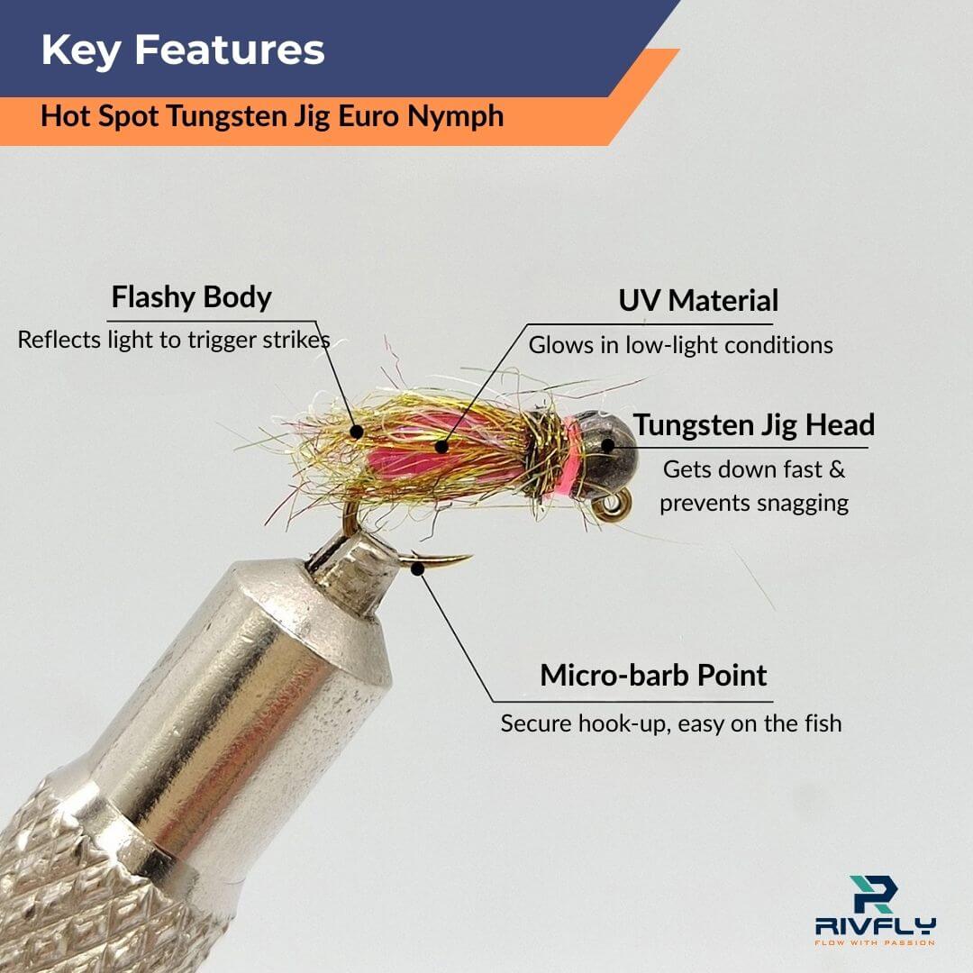 Hot Spot Tungsten Jig Euro Nymph - RIVFLY