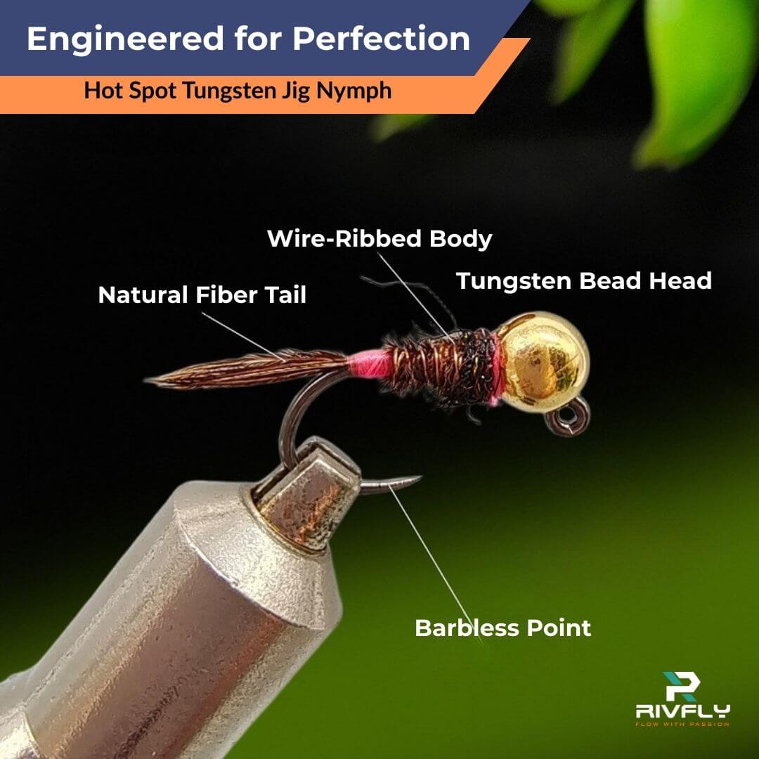 Hot Spot Tungsten Jig Nymph - RIVFLY