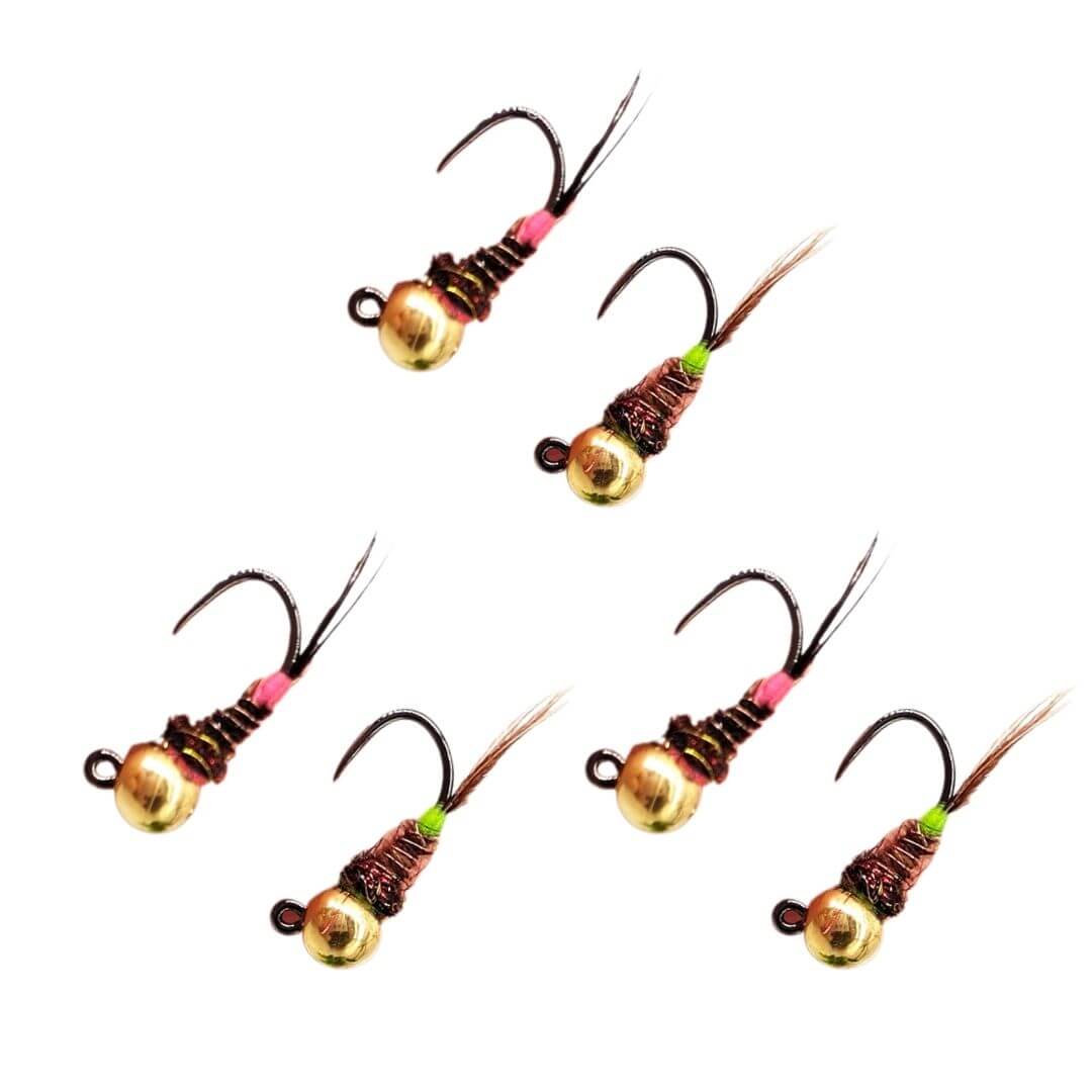 Hot Spot Tungsten Jig Nymph Pack | Barbless Euro Nymphing Flies - RIVFLY