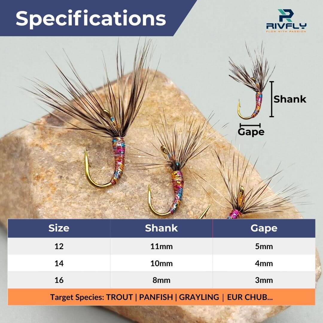 Iridescent Sakasa Kebari - Reverse Hackle Tenkara Fly - RIVFLY