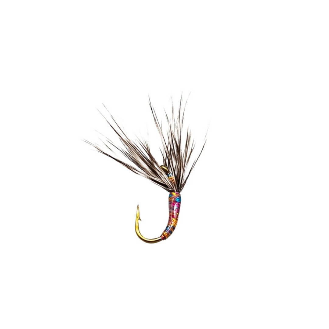 Iridescent Sakasa Kebari - Reverse Hackle Tenkara Fly - RIVFLY