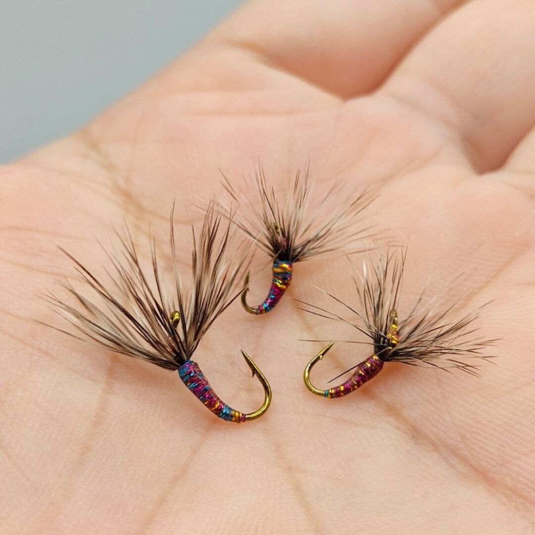 Iridescent Sakasa Kebari - Reverse Hackle Tenkara Fly - RIVFLY