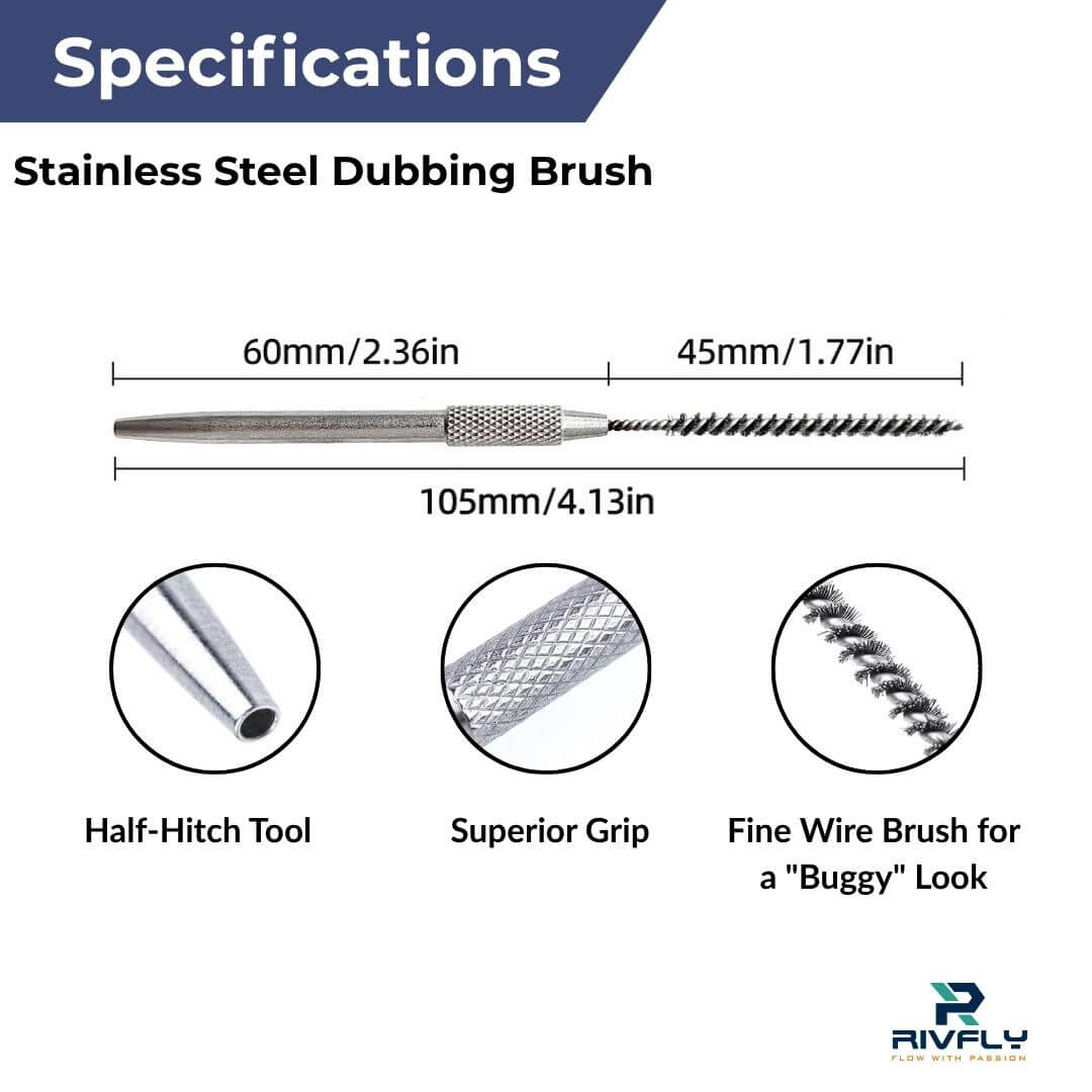 Rivfly 2 - in - 1 Dubbing Brush & Bodkin - RIVFLY