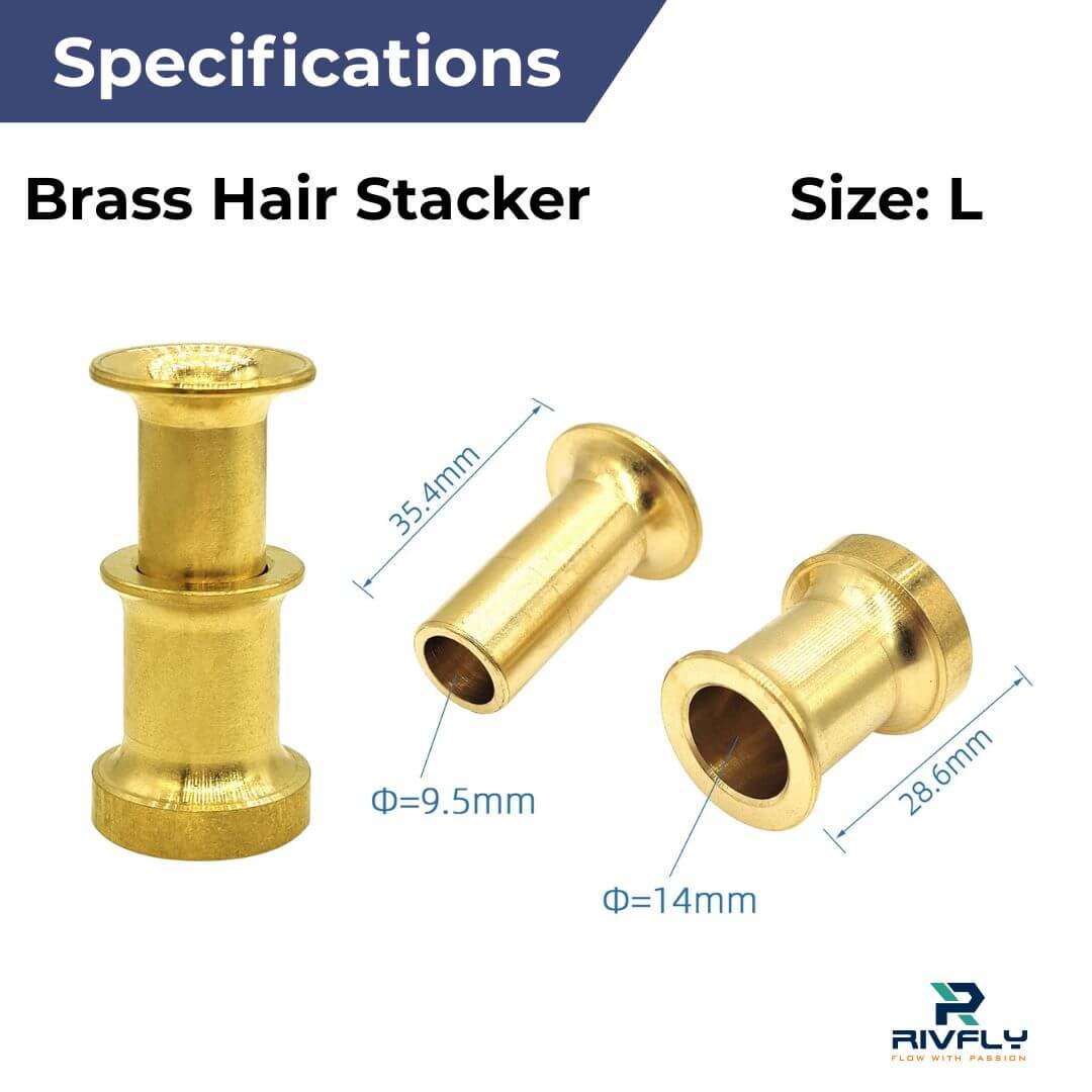 Rivfly Brass Hair Stacker - RIVFLY