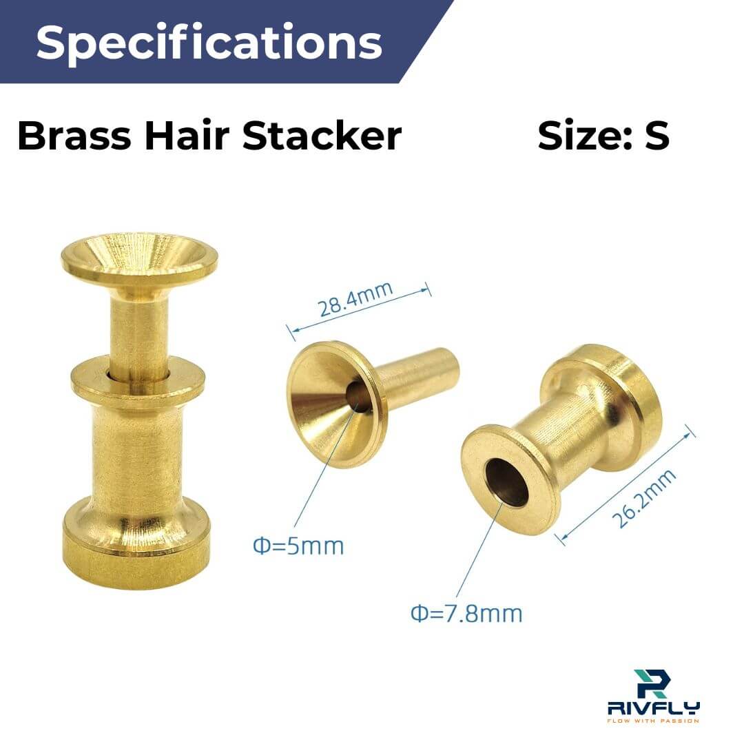 Rivfly Brass Hair Stacker - RIVFLY