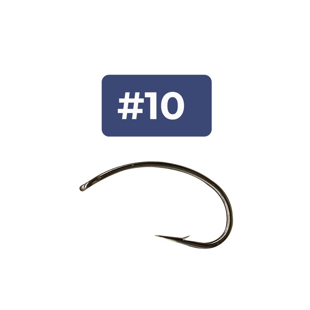 Rivfly Forged Scud & Pupa Hooks | Barbed Curved Shank Fly Tying Hooks - RIVFLY