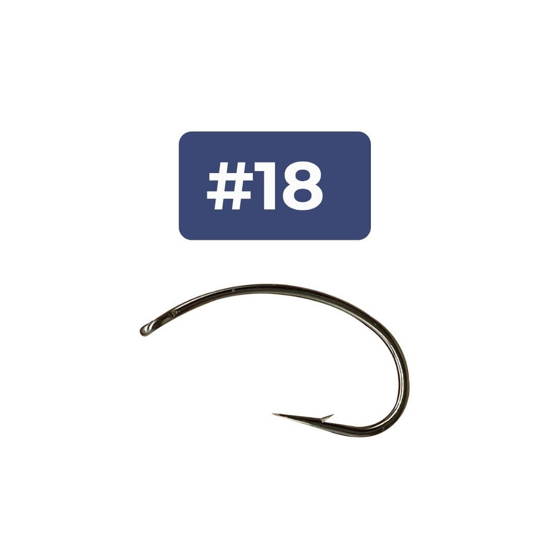 Rivfly Forged Scud & Pupa Hooks | Barbed Curved Shank Fly Tying Hooks - RIVFLY