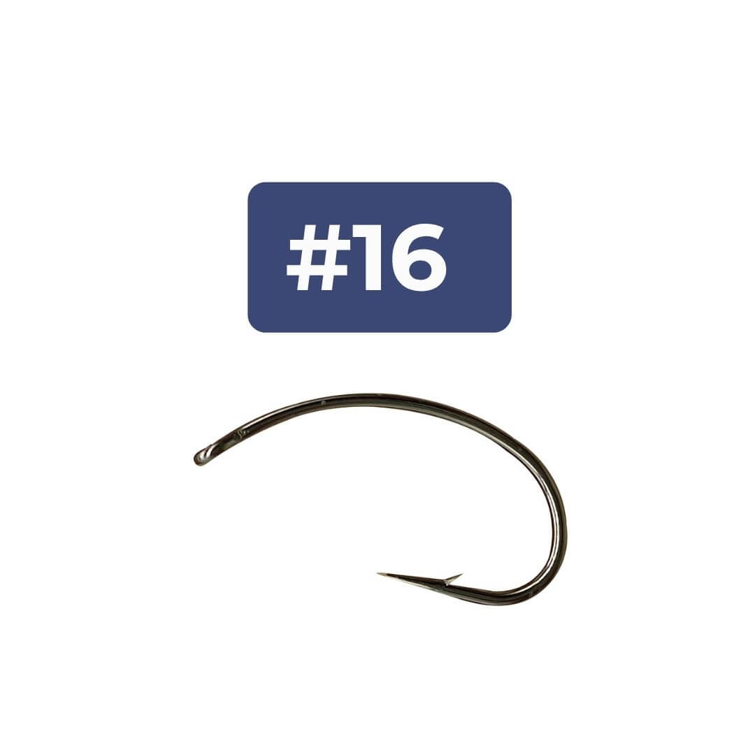 Rivfly Forged Scud & Pupa Hooks | Barbed Curved Shank Fly Tying Hooks - RIVFLY