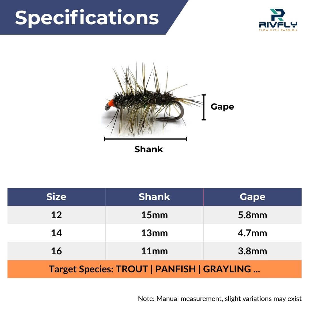 Rivfly Hot Spot Griffith's Gnat | Ultimate Midge Cluster Dry Fly - RIVFLY
