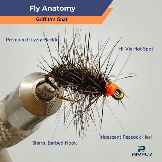 Rivfly Hot Spot Griffith's Gnat | Ultimate Midge Cluster Dry Fly - RIVFLY