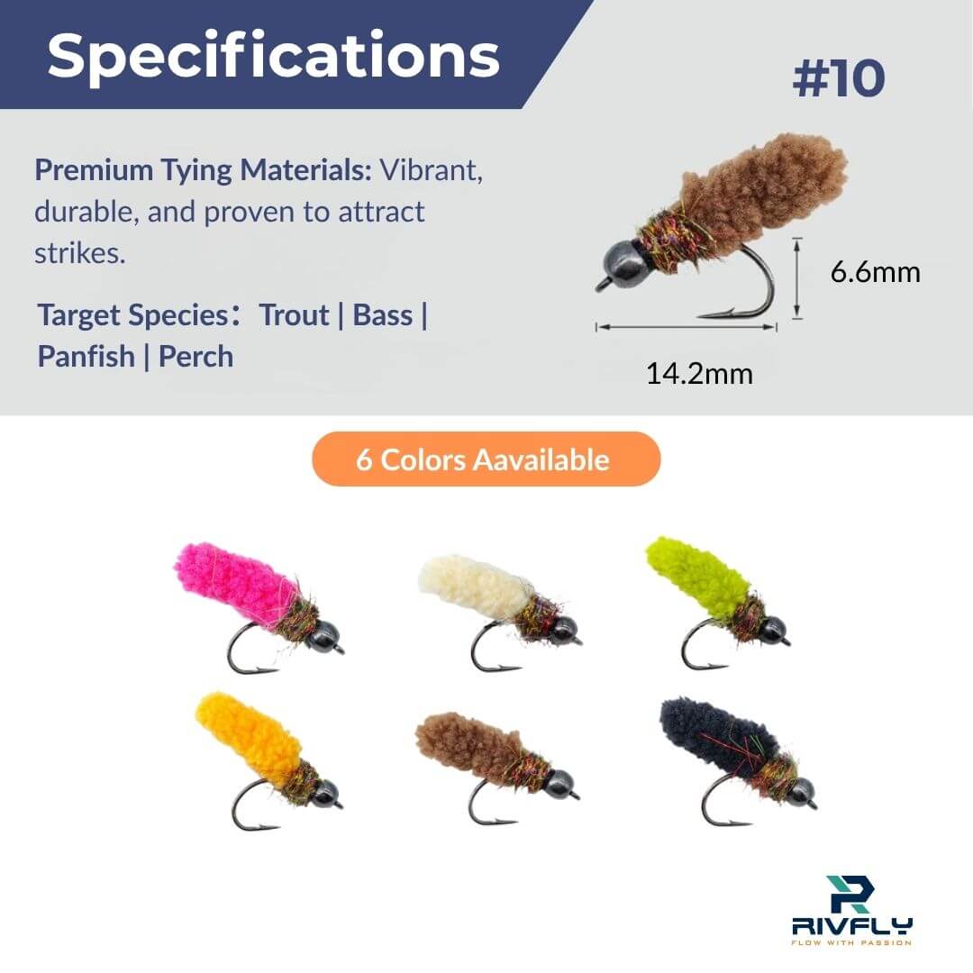 Rivfly Mop - N - Drop Jig Mop Flies - RIVFLY