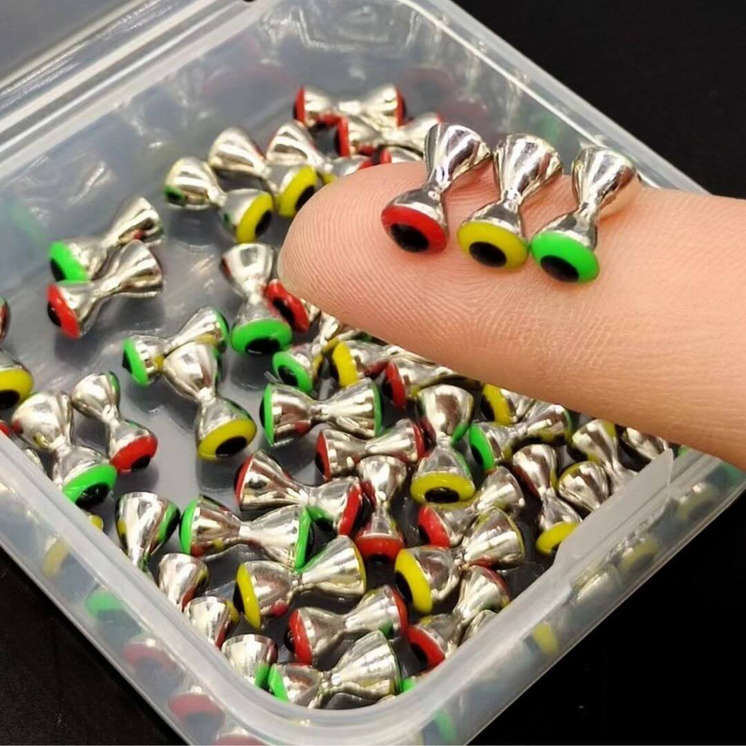 Rivfly Painted Dumbbell Eyes for Fly Tying | Weighted Streamer & Clouser Eyes - RIVFLY