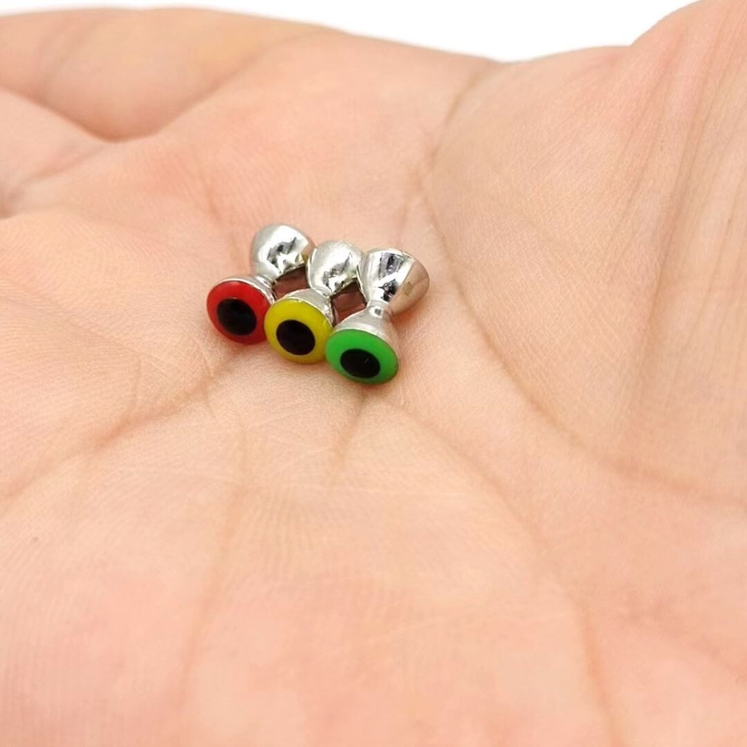 Rivfly Painted Dumbbell Eyes for Fly Tying | Weighted Streamer & Clouser Eyes - RIVFLY