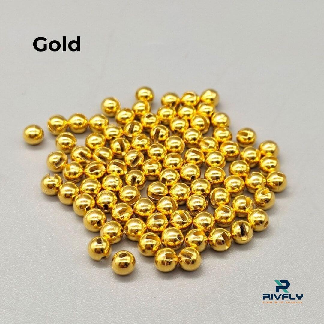 Rivfly Slotted Tungsten Beads for Fly Tying | Pro - Grade Euro Nymphing & Jig Heads - RIVFLY