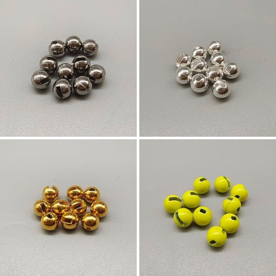 Rivfly Slotted Tungsten Beads for Fly Tying | Pro - Grade Euro Nymphing & Jig Heads - RIVFLY