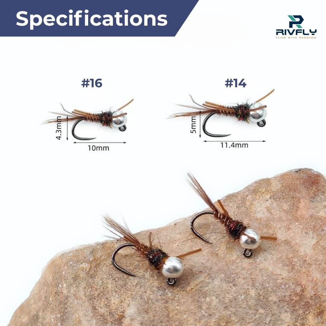 Silver Tungsten Jig Nymph - RIVFLY