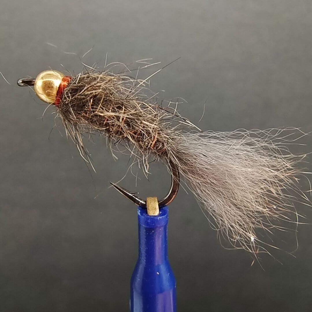 Squirrel Hair Nymph - Gold Bead Attractor Fly - RIVFLY