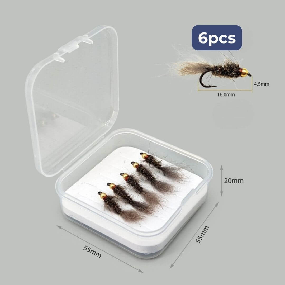 Squirrel Hair Nymph - Gold Bead Attractor Fly - RIVFLY