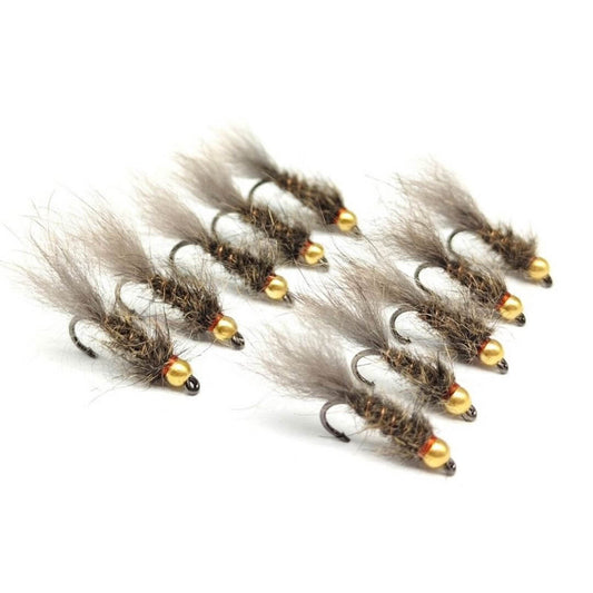 Squirrel Hair Nymph - Gold Bead Attractor Fly - RIVFLY