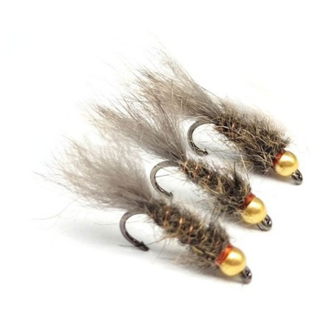 Squirrel Hair Nymph - Gold Bead Attractor Fly - RIVFLY