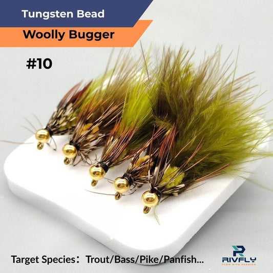 Tungsten Jig Hook Woolly Bugger - RIVFLY