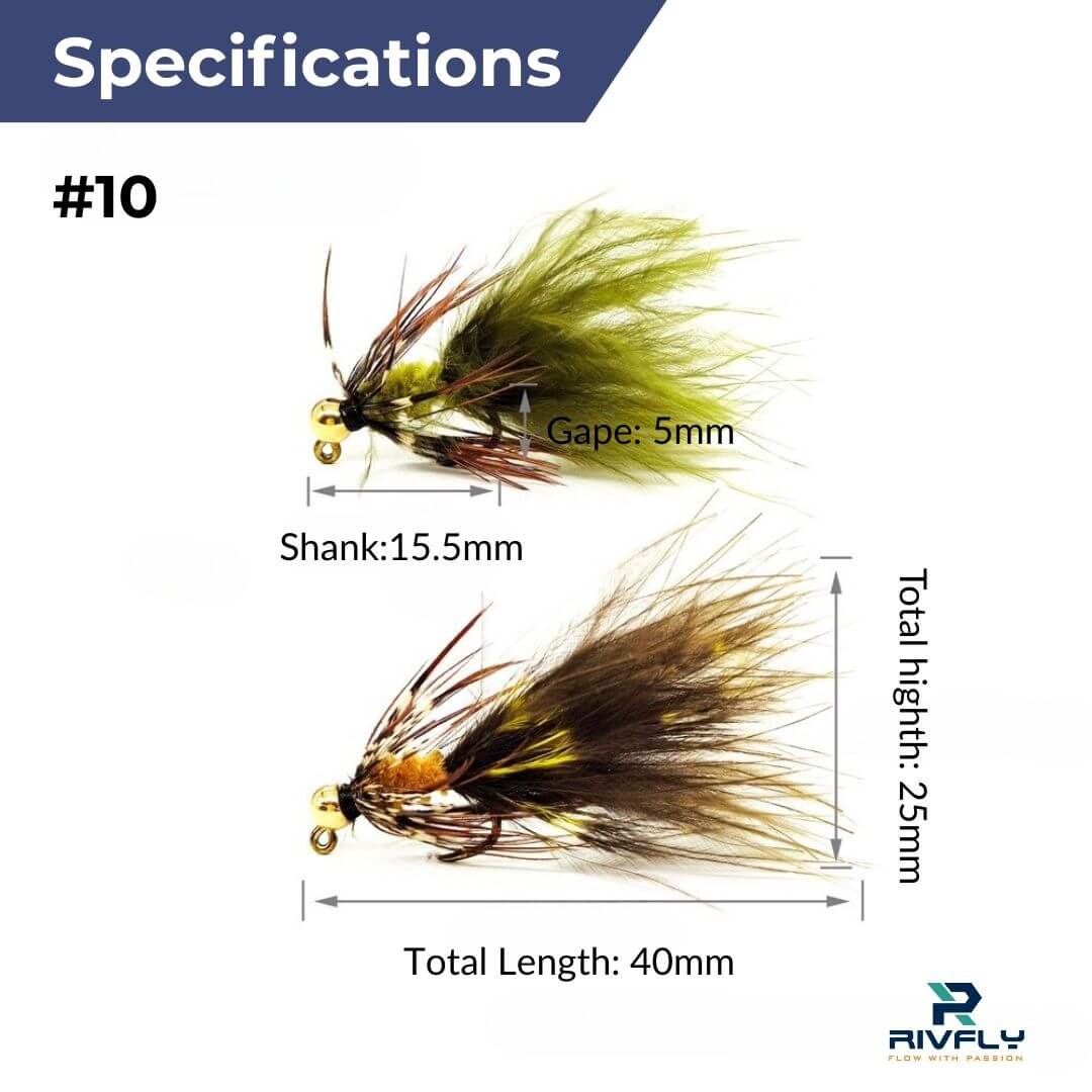 Tungsten Jig Hook Woolly Bugger - RIVFLY