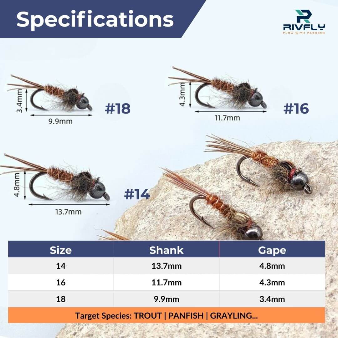 Tungsten Pheasant Tail Nymph - RIVFLY