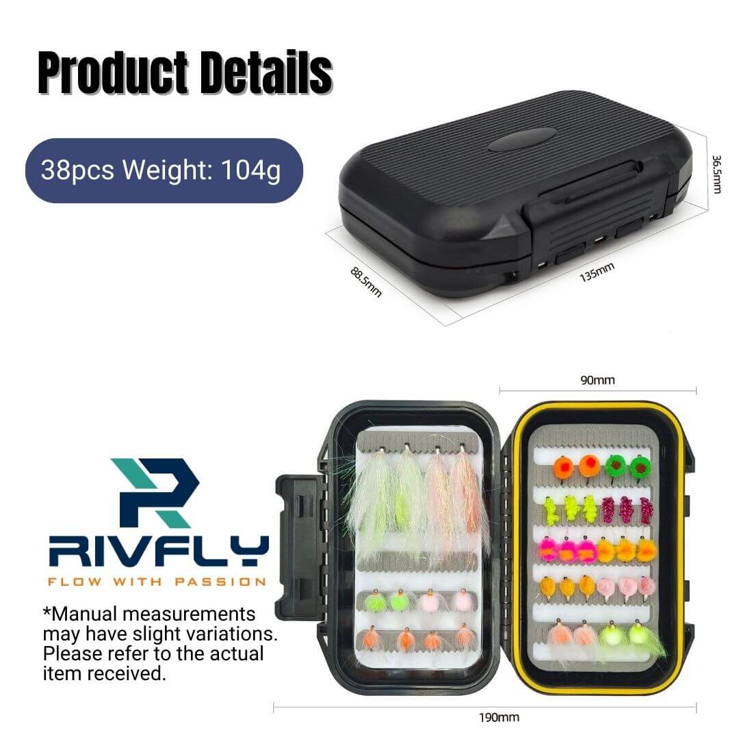 Ultimate Trout & Steelhead Fly Kit - 38pc Streamer & Egg Assortment - RIVFLY