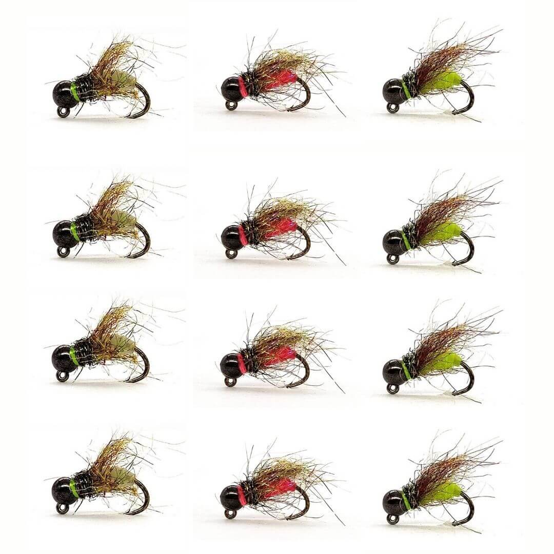 UV Hot - Spot Tungsten Jig Nymph | Barbless Euro Fly Pack - RIVFLY