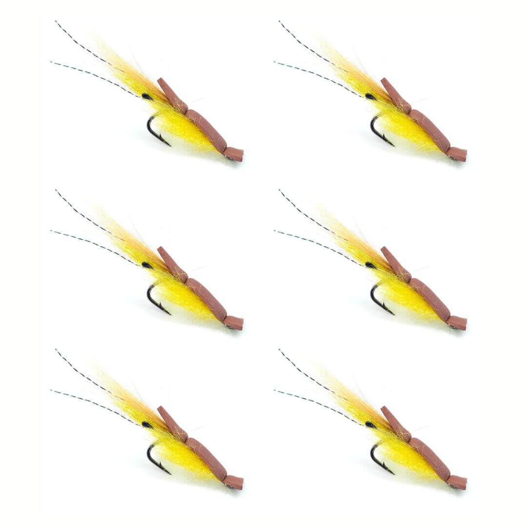 Foam Gurgler Shrimp｜ Topwater Saltwater Fly for Redfish & Snook - RIVFLY