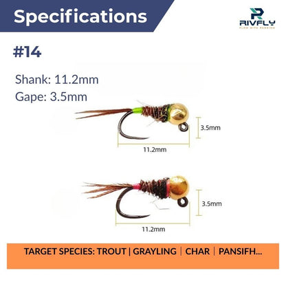 Hot Spot Tungsten Jig Nymph - RIVFLY