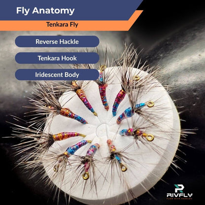 Iridescent Sakasa Kebari - Reverse Hackle Tenkara Fly - RIVFLY