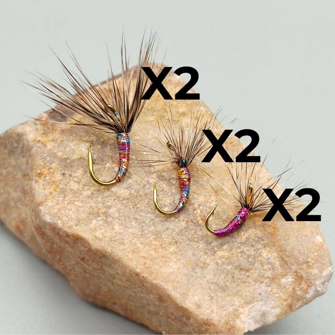 Iridescent Sakasa Kebari - Reverse Hackle Tenkara Fly - RIVFLY