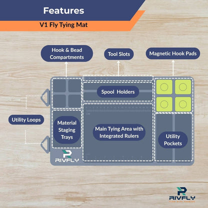 Rivfly Forge Series Fly Tying Mat - RIVFLY