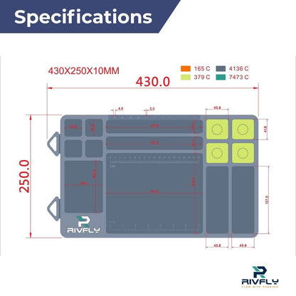 Rivfly Forge Series Fly Tying Mat - RIVFLY
