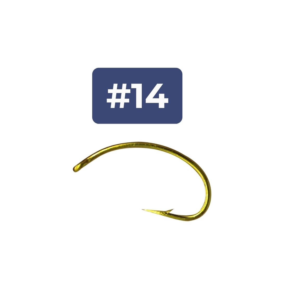 Rivfly Forged Scud & Pupa Hooks | Barbed Curved Shank Fly Tying Hooks - RIVFLY