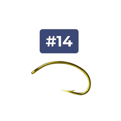 Rivfly Forged Scud & Pupa Hooks | Barbed Curved Shank Fly Tying Hooks - RIVFLY