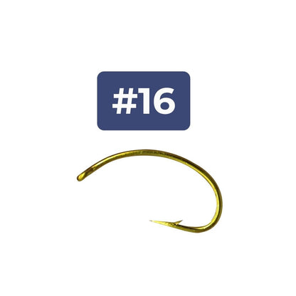 Rivfly Forged Scud & Pupa Hooks | Barbed Curved Shank Fly Tying Hooks - RIVFLY